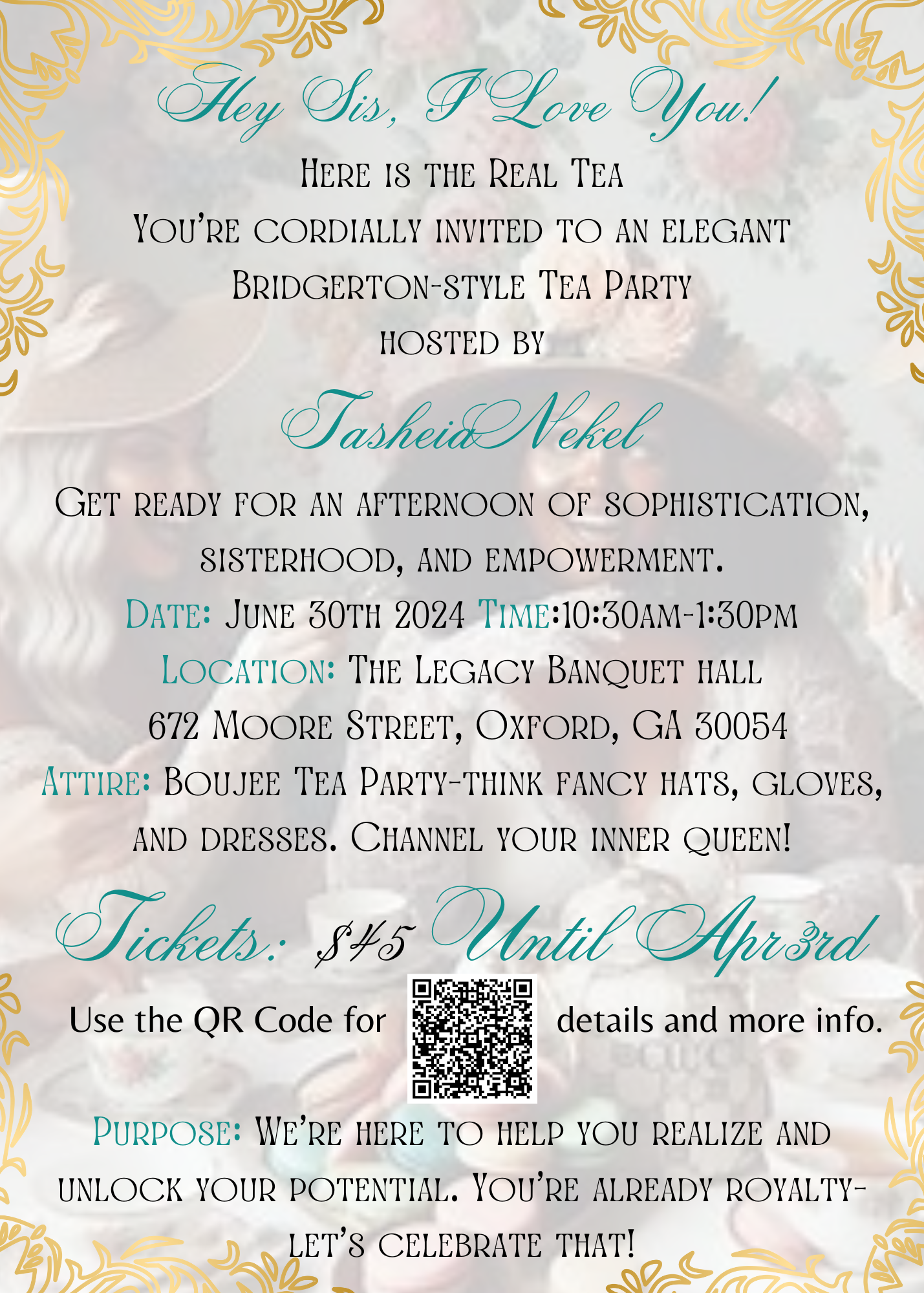 Hey Sis! I Love U Mo-TEA-Vational TeaParty      ****Registration Closed****