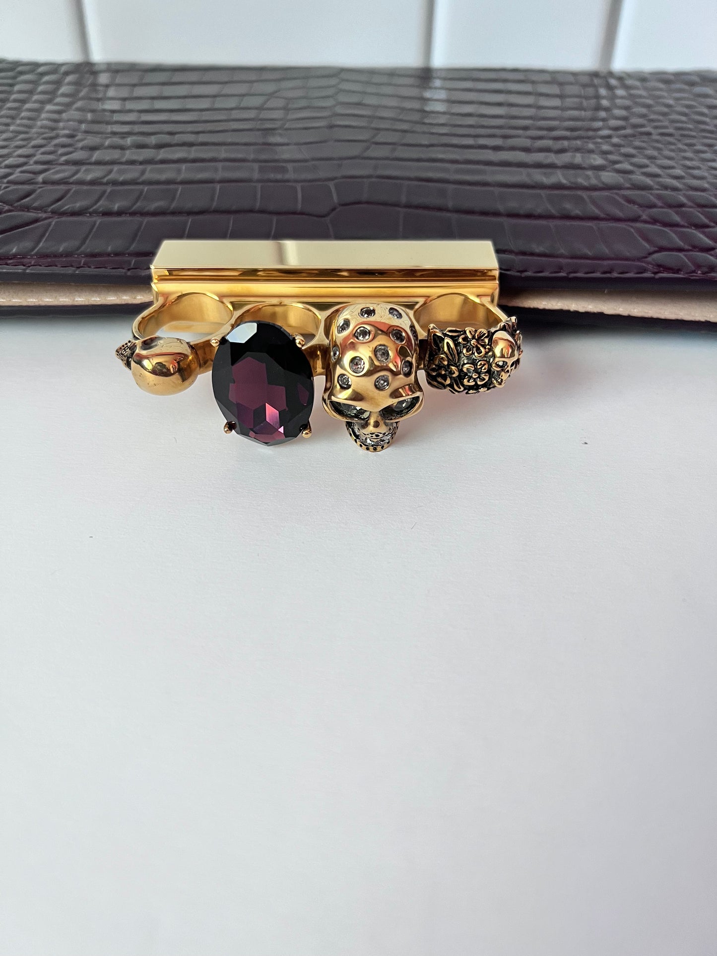 Alexander McQueen Jeweled Knuckle Clutch (new)