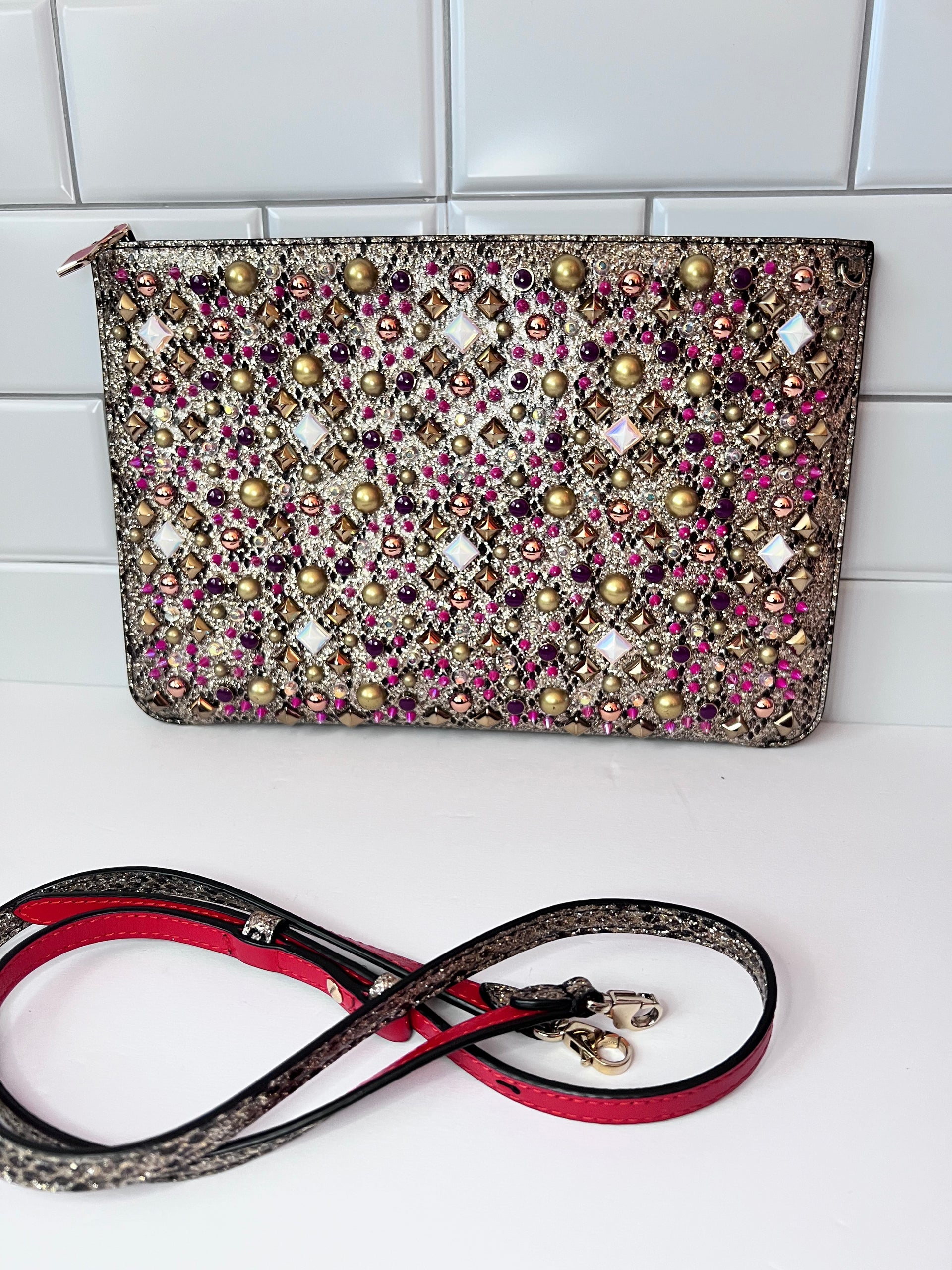 Christian Louboutin Multicolored Jeweled Crossbody – The Boujee Christian Louboutin Multicolored Jeweled Crossbody – The Boujee